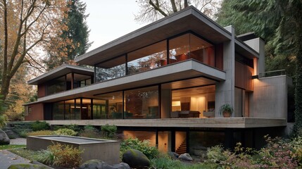 The front and interior designs of the residence