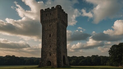 The archer tower's majestic form inspires artists and dreamers to capture its beauty