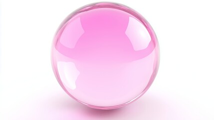 A Beautifully Crafted Pink Bubble with a Glossy Finish