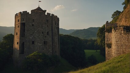 The archer tower's stone walls hold tales of bravery and adventure