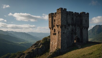 The majestic archer tower illuminates the night sky enchanting all who see it