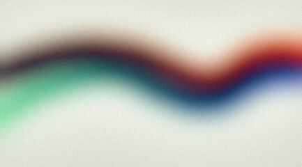 Blue red retro white grainy backdrop design. Abstract retro noisy lines color wave or flow with white background, header, poster template, empty space.