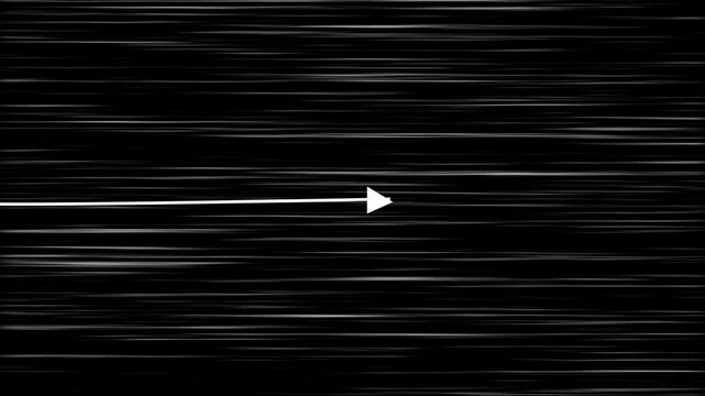 Past Struggle and Future Dream Success Concept with Tangle Line change to a Rocket Arrow Going straight successfully in high speed. Solve difficult problem to find a massive Success