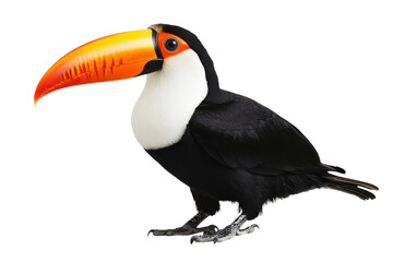 Fototapeta premium Colorful Toucan Isolated on a transparent Background - Perfect for Wildlife, Nature, and Educational Uses