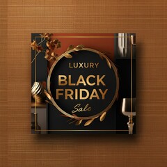 Black Friday sale banner with huge discounts, special offers, and limited time deals.