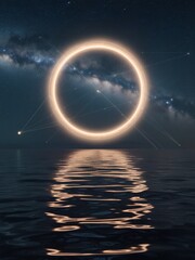 a calm sea with beautiful lighting
