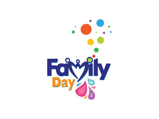 Obraz premium Isolated vector illustration logo of Picnic, Day-out, Family Day, Fun Logo, Vacation Event, Travel Day Logo, Happy joy fun together love creative concept theme mnemonic typography lettering 