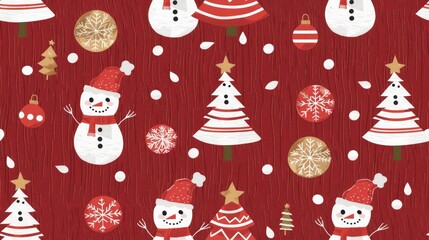 Red background with a knitted sweater texture