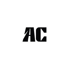 AC monogram logo design letter text name symbol monochrome logotype alphabet character simple logo