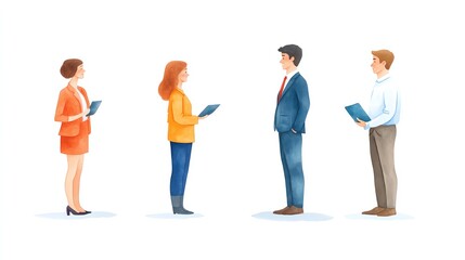 Group of people in professional conversation