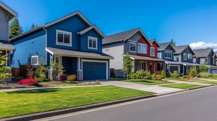 Colorful Residential Homes with Clean Lines