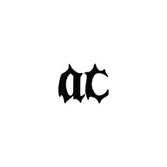 AC monogram logo design letter text name symbol monochrome logotype alphabet character simple logo