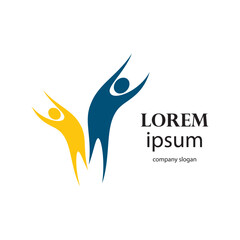 rotating successful people community logo design