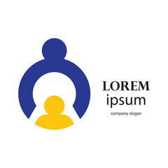 rotating successful people community logo design