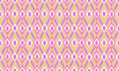 pattern geometric designs with pink and purple on yellow background , design for fabric or various pattern printing works.