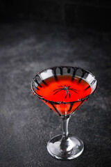 Spooky red Halloween monster cocktail