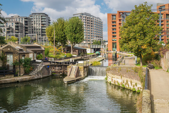 St Pancras Lock on Regents Canal in Kings Croos London