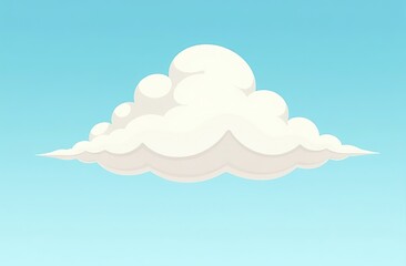 Single cloud cartoon clipart vector and illustration 