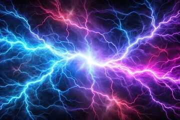 Abstract background with purple and blue lightning texture