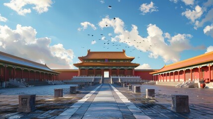 Obraz premium Exploring the Forbidden City in Beijing, China