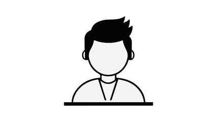 simple person profile picture vector illustration, simple person illustration