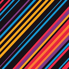 Bold Diagonal Striped Pattern in Vibrant Multicolored Design