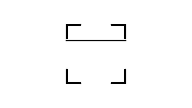 Scanner icon animation on background.