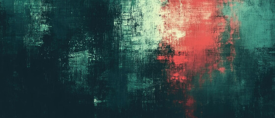 Obraz premium Deep Teal And Crimson Merge In Abstract Visual Art