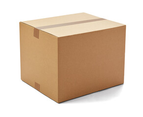 box package delivery cardboard carton packaging isolated shipping gift container brown send transport moving house relocation