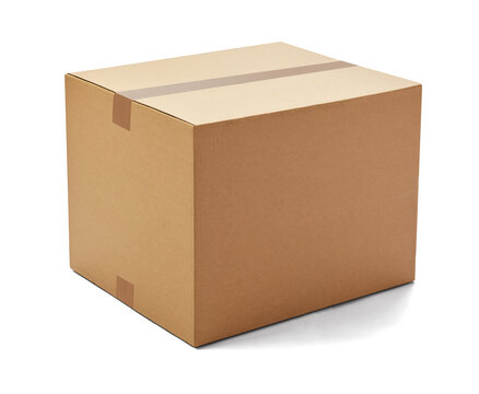 box package delivery cardboard carton packaging isolated shipping gift container brown send transport moving house relocation