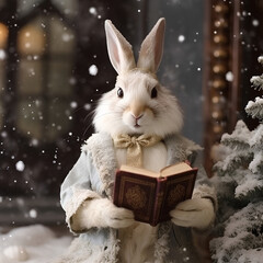 rabbit in the snow