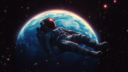 astronaut floating in space, generative ai
