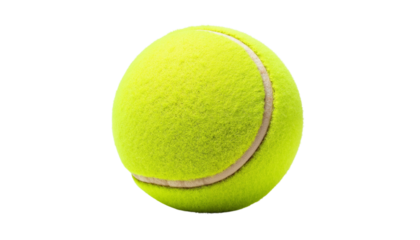 Close-Up of a Bright Yellow Tennis Ball with Stitching Detail.