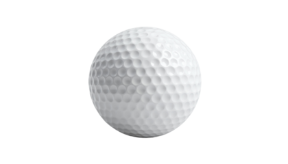 Close-Up of a Textured White Golf Ball on a Smooth Surface