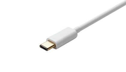 Close-Up of a USB-C Connector with Metallic and Plastic Features