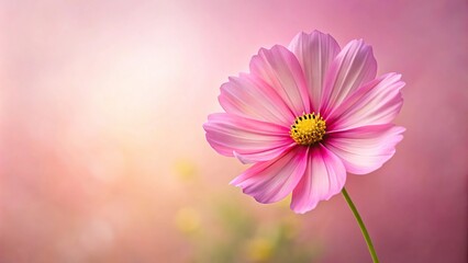 Fototapeta premium Close-Up pink cosmos flower with soft pastel background