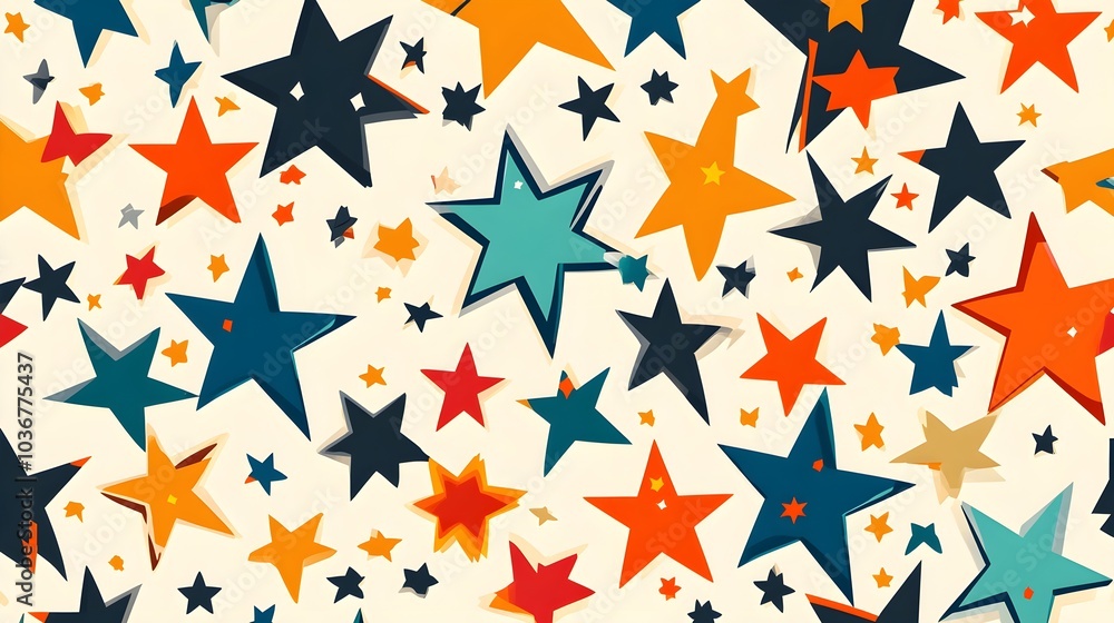 Poster abstract colorful star pattern background