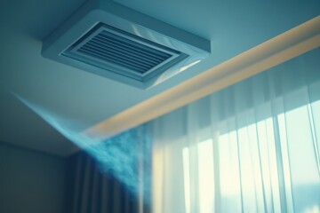 Obraz premium Air conditioning vent blowing cool air indoors