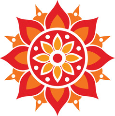Indian traditional mandala art design line art