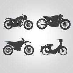 Fototapeta premium Vespa, scooter, motorcycle icons, vintage motorcycles, unique icons, bike logo with a silver background