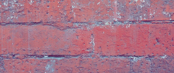 Brick Wall Rough Texture Closeup Red Weathered Vintage Aged