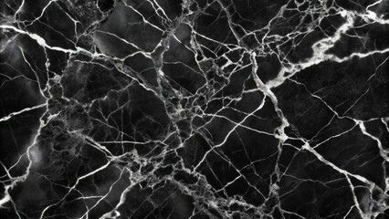 Cracked black and white marble texture background