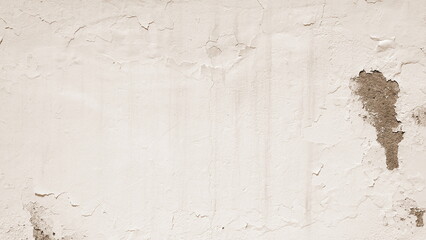 Wall Textured Flat Surface White Beige Peeling Rustic Vintage