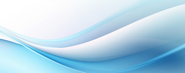 Fototapeta premium Abstract gradient background, wave with smooth color transitions from light blue to white.