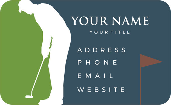 Golf Business Card - Powered by Adobe