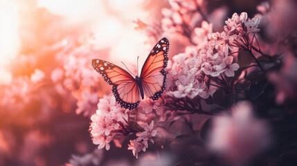 The final stage of a butterfly's cycle as it emerges from its chrysalis, symbolizing change, growth, and magic.