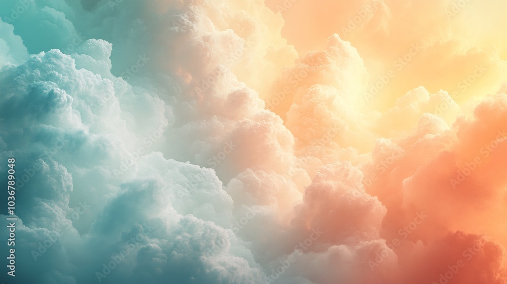 Poster ethereal abstract background featuring soft clouds and light gradients ideal for email headers and w
