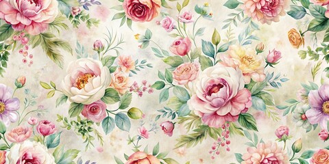 Floral watercolor wallpaper texture background