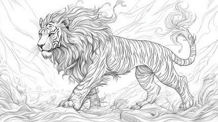 Obraz premium Animal drawing book for adults