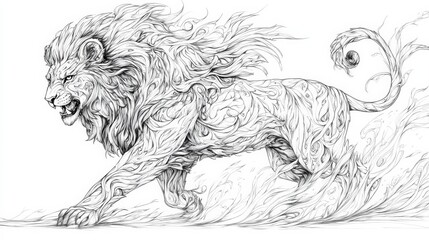 Obraz premium Animal drawing book for adults
